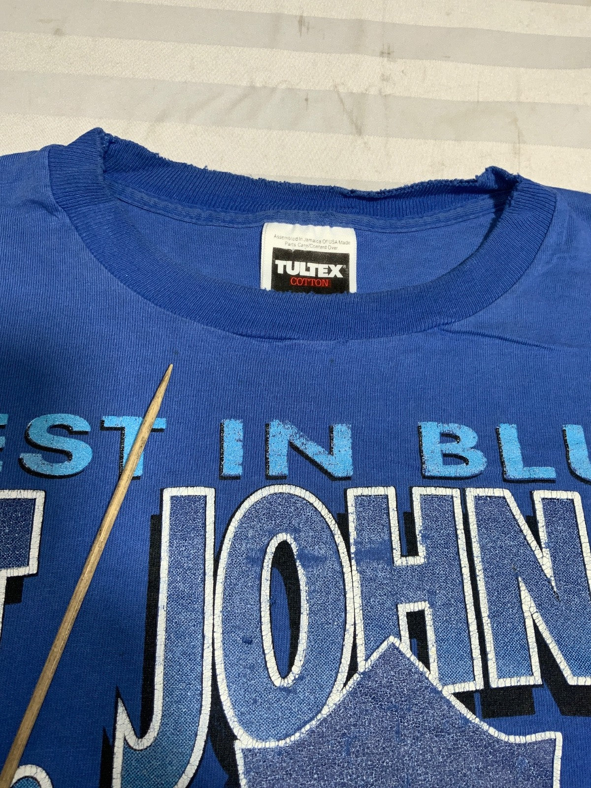 Vintage St. John’s Maple Leafs T-Shirt Large Single Stitch Nhl Best In Blue 90s