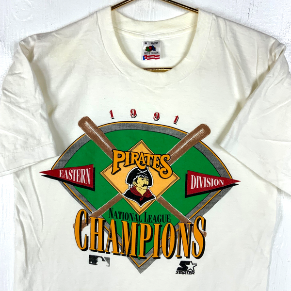 Vintage Pittsburgh Pirates Starter T-shirt Medium White 1991 Mlb Single Stitch