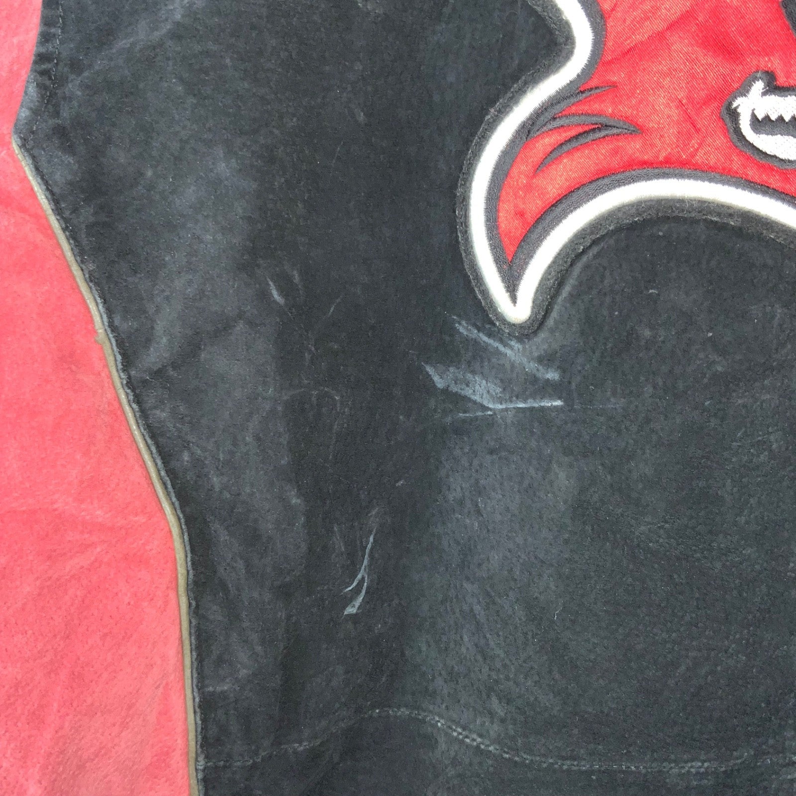 Tampa Bay Buccaneers Suede Leather Varsity Bomber Jacket XL Nfl