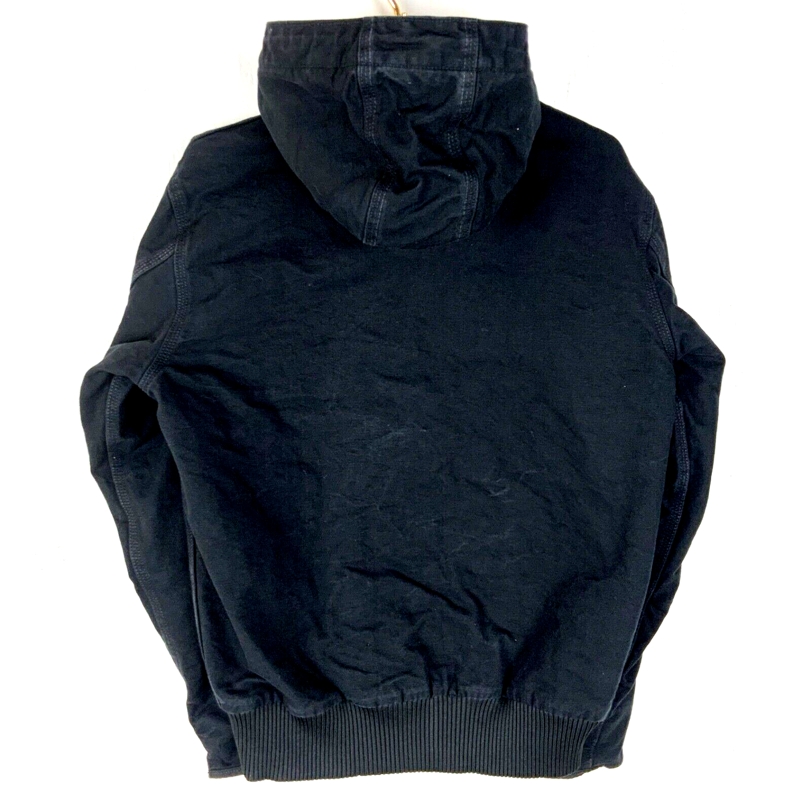 Carhartt Duck Jacket Small Black Full Zip Quilted Workwear