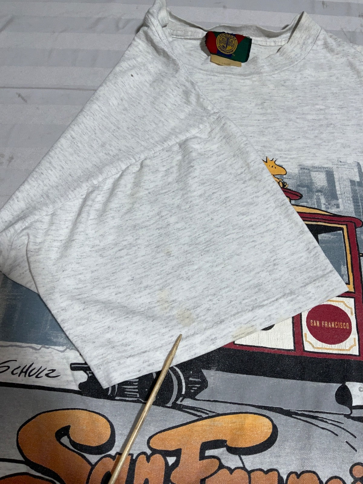 Vintage Snoopy Peanuts T-Shirt Large Single Stitch Cartoon San Francisco Usa 90s