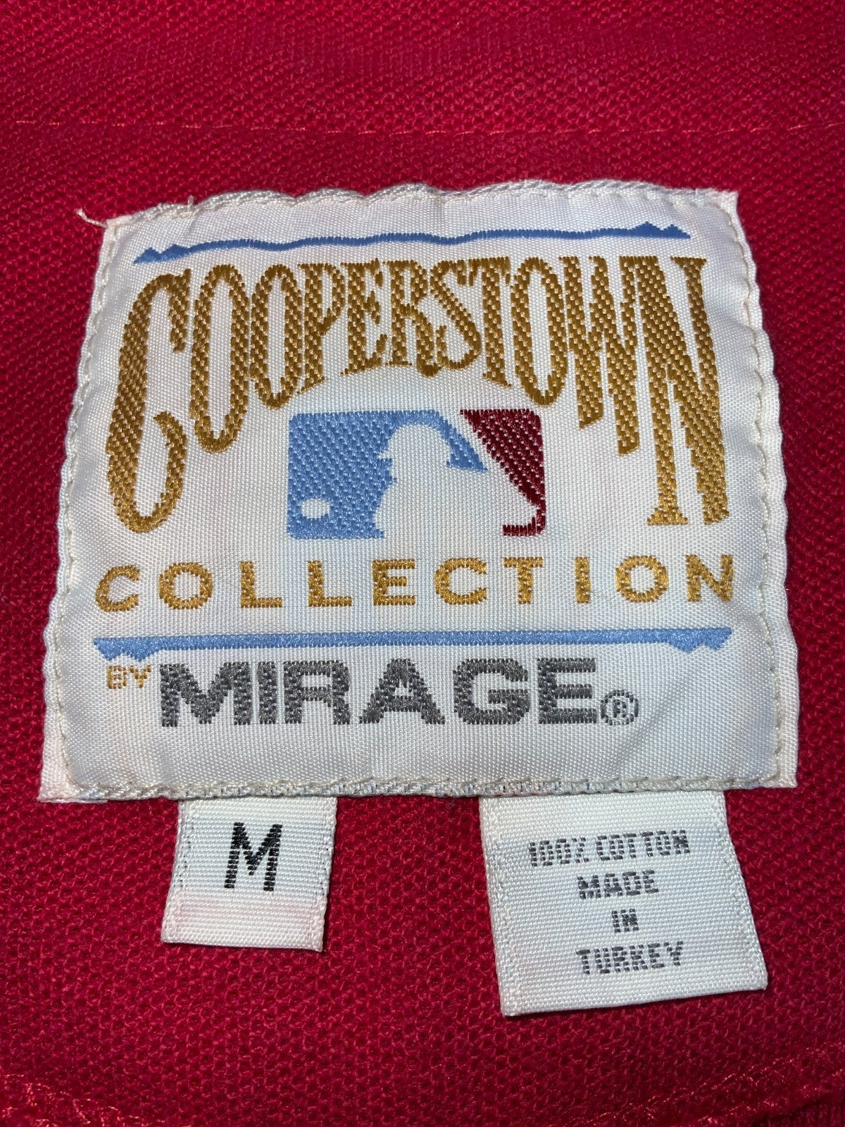 Vintage Atlanta Braves Jersey Medium Red Mirage Cooperstown Mlb Baseball
