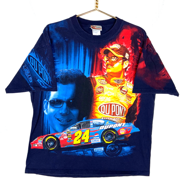 Vintage Nascar Chase T-shirt Large Blue All Over Print 2005 Jeff Gordon Y2K