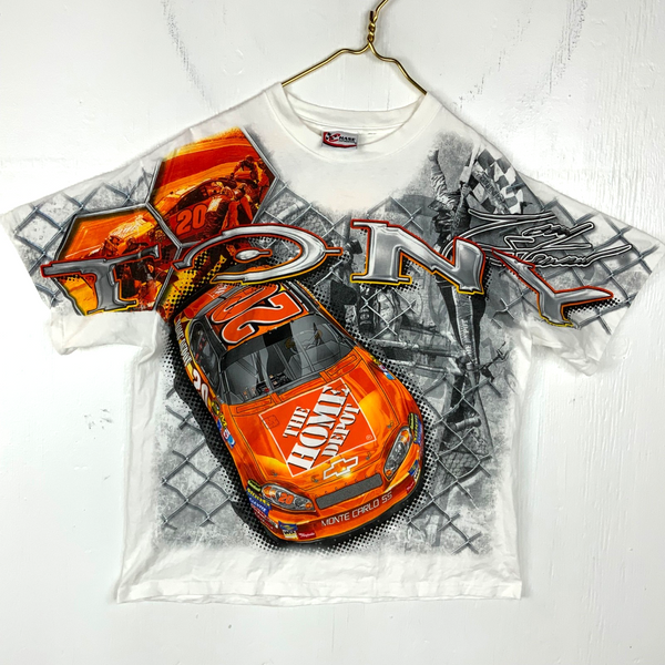 Vintage Nascar Chase T-shirt XL White All Over Print Tony Stewart Halo