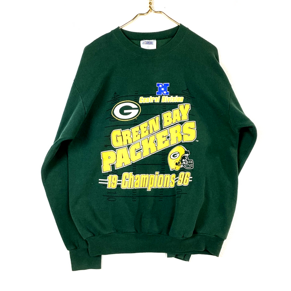 Vintage Green Bay Packers Sweatshirt Size Large Green Made In Usa Nfl 90s