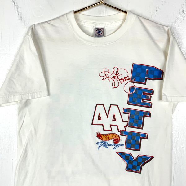 Vintage Nascar Racing Delta T-shirt Medium White Hot Wheels 1998 Kyle Petty 90s