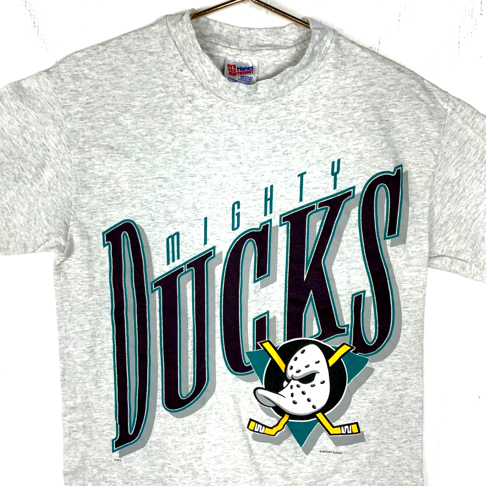 Vintage Anaheim Mighty Ducks T-shirt Medium Gray Nhl Single Stitch