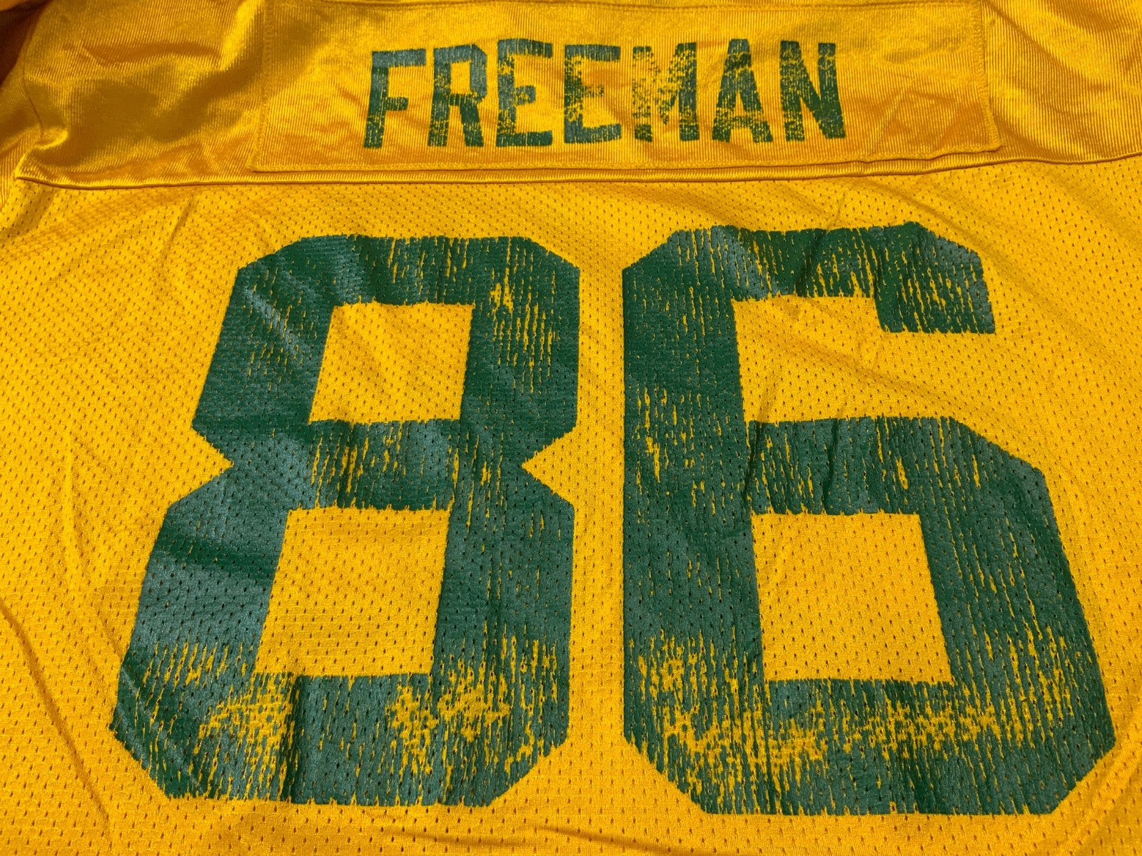 Vintage Green Bay Packers Jersey Large Reebok Antonio Freeman Yellow Nfl