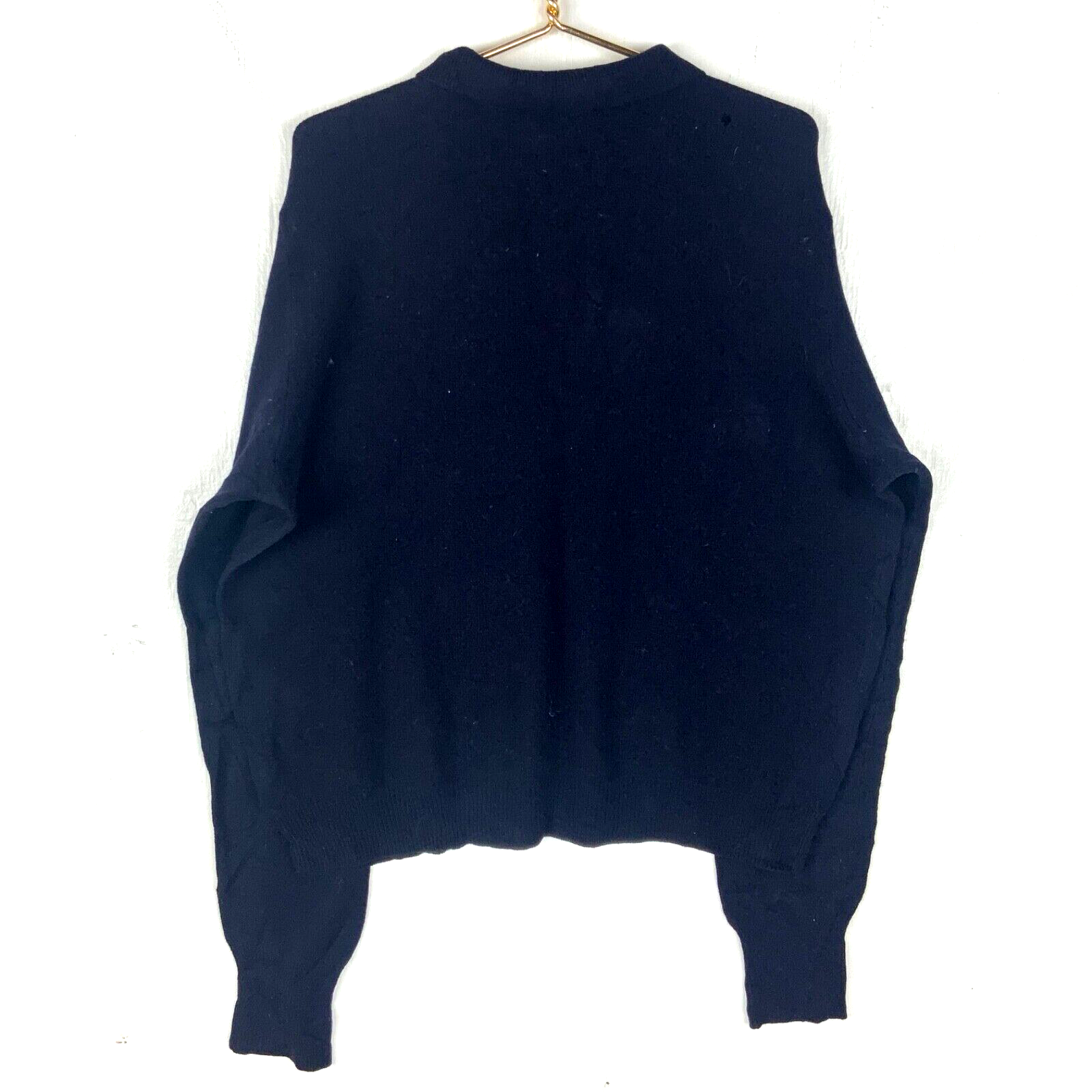 Vintage Polo Ralph Lauren Knit Wool Sweater 2XL Blue Henley