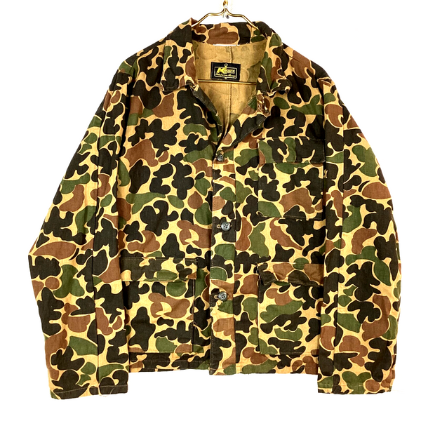 Vintage 1980s Shirt Camouflage Jacket Size Large Multicolor Long Sleeve Kmart