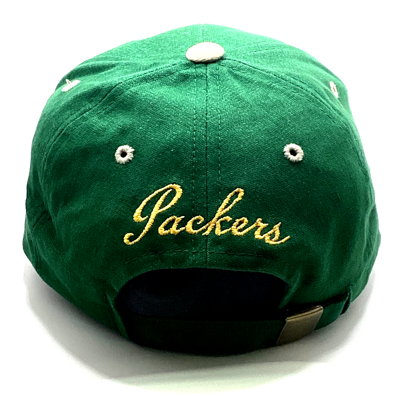 Vintage Green Bay Packers Script StrapBack Hat Cap Adjustable Nfl