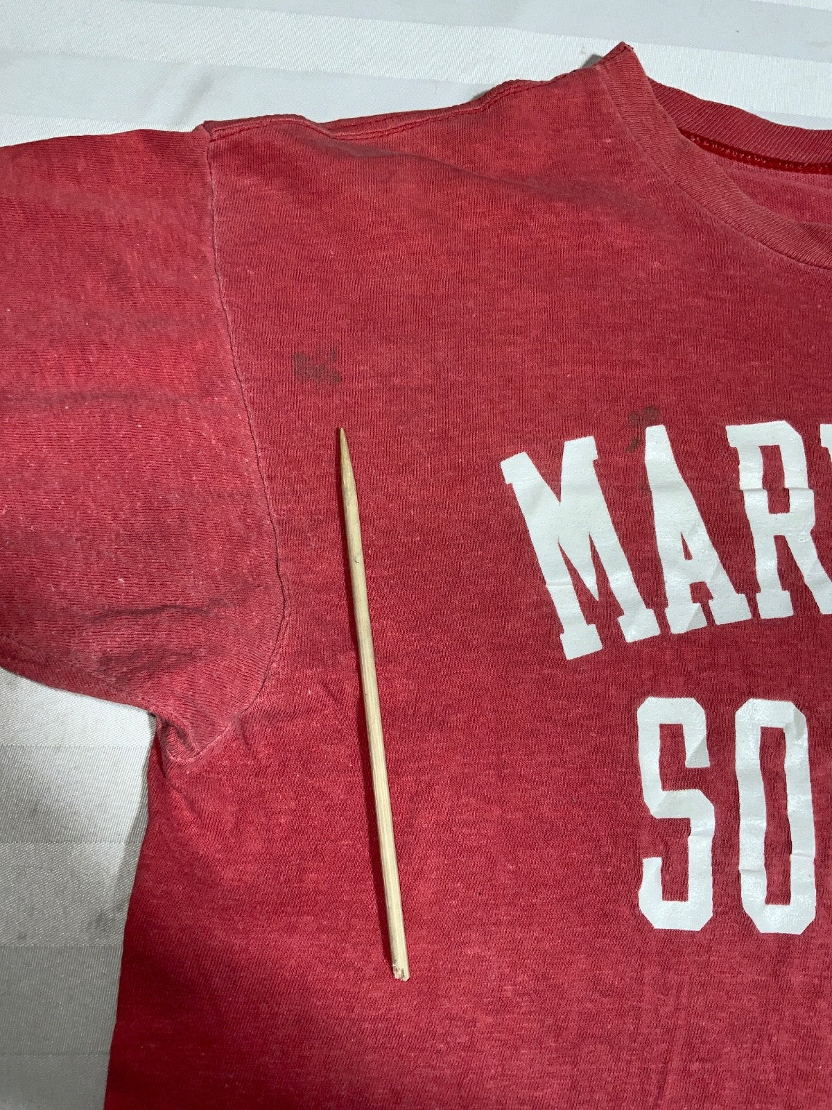 Vintage Maryland Terrapins Champion T-Shirt Large Red Made Usa Ncaa Football 70s