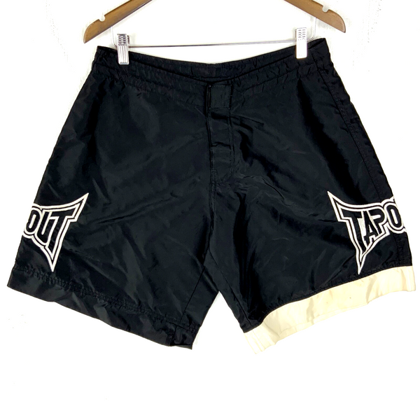 Vintage Y2K Tapout Nylon Boxing Shorts 32x10.5 Black