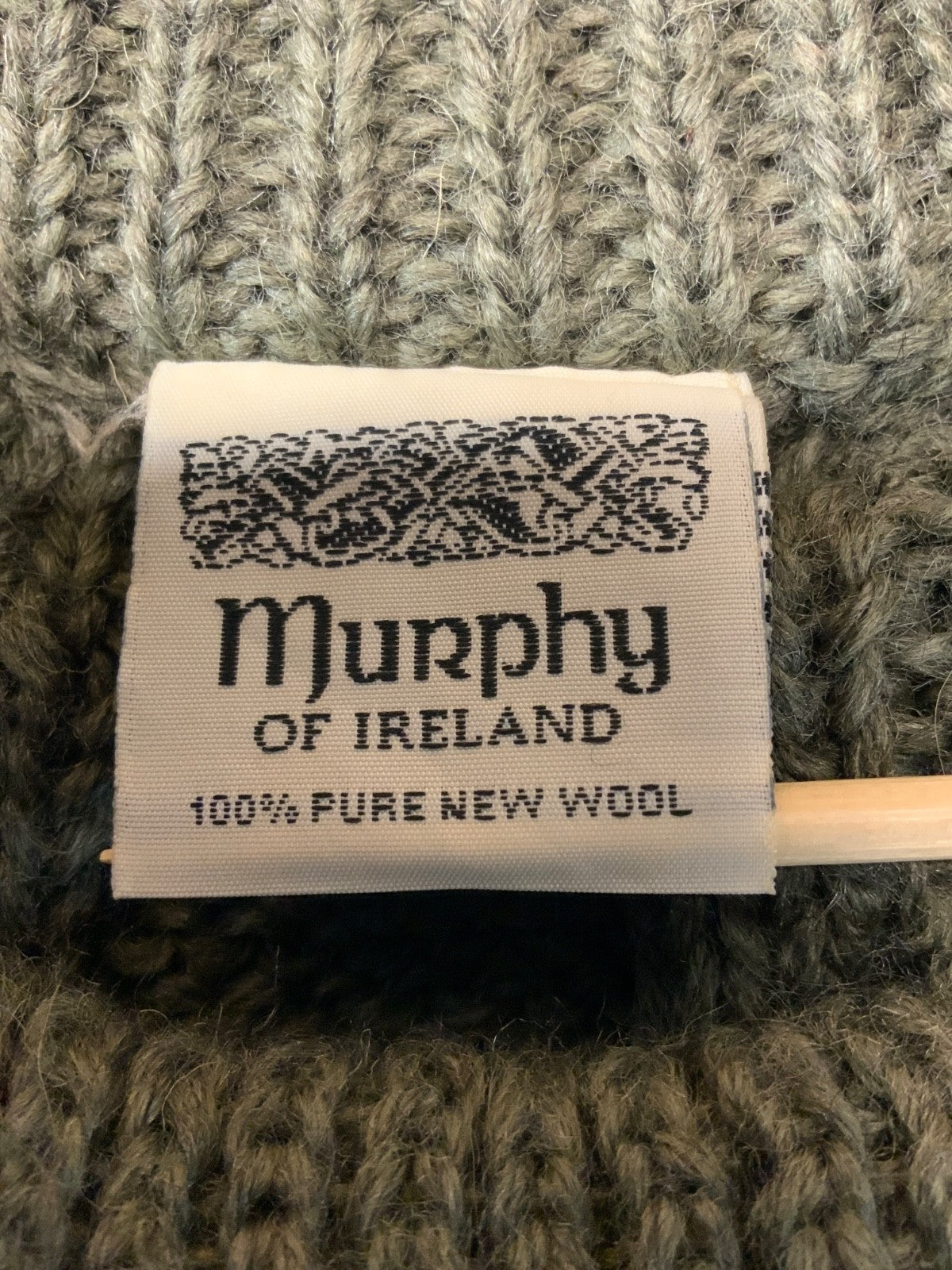 Vintage Murphy Of Ireland Wool Cable Knit Sweater 2XL Green Crewneck