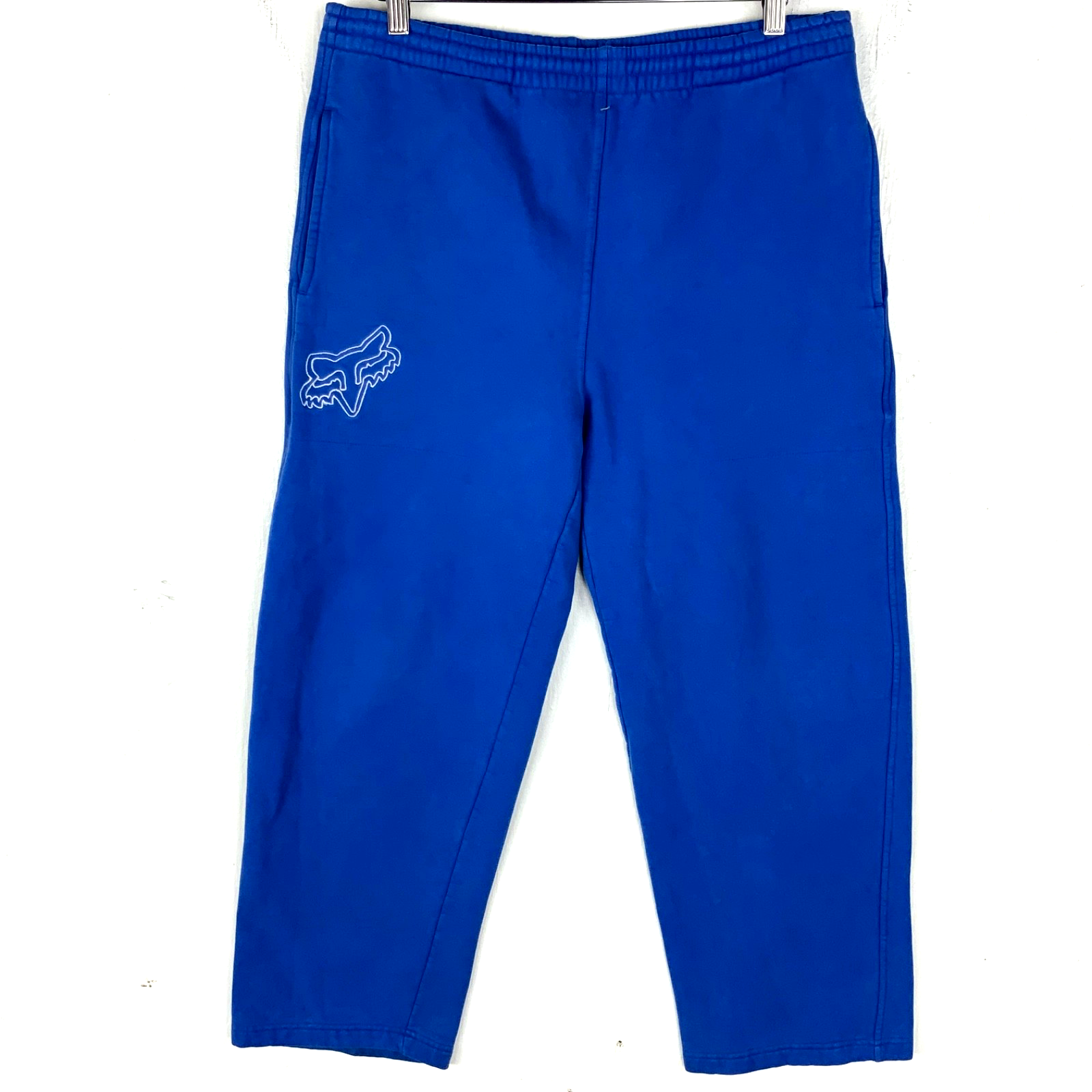 Vintage Fox Racing Sweat Pants Small Blue Y2K Motocross