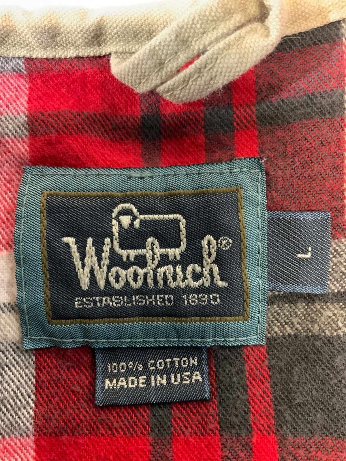 Vintage Woolrich Vest Large Beige Flannel Lined Made In Usa 90s