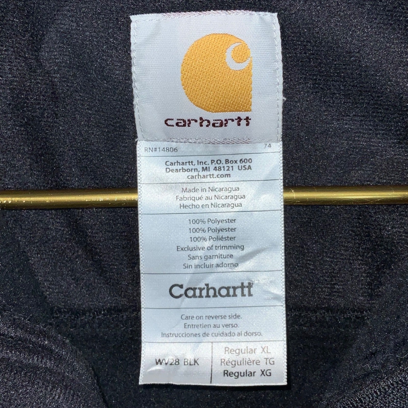 Carhartt Fleece Sweater Vest Women’s Size XL Black Full Zip Work Wear WV28 BLK