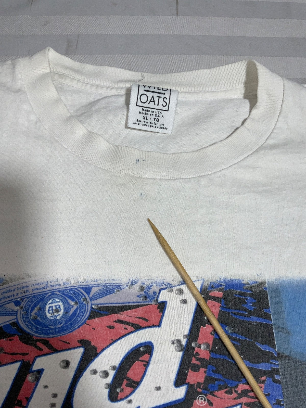 Vintage Bud Ice T-Shirt XL Wild Oats Single Stitch 1996 Beware The Penguins 90s