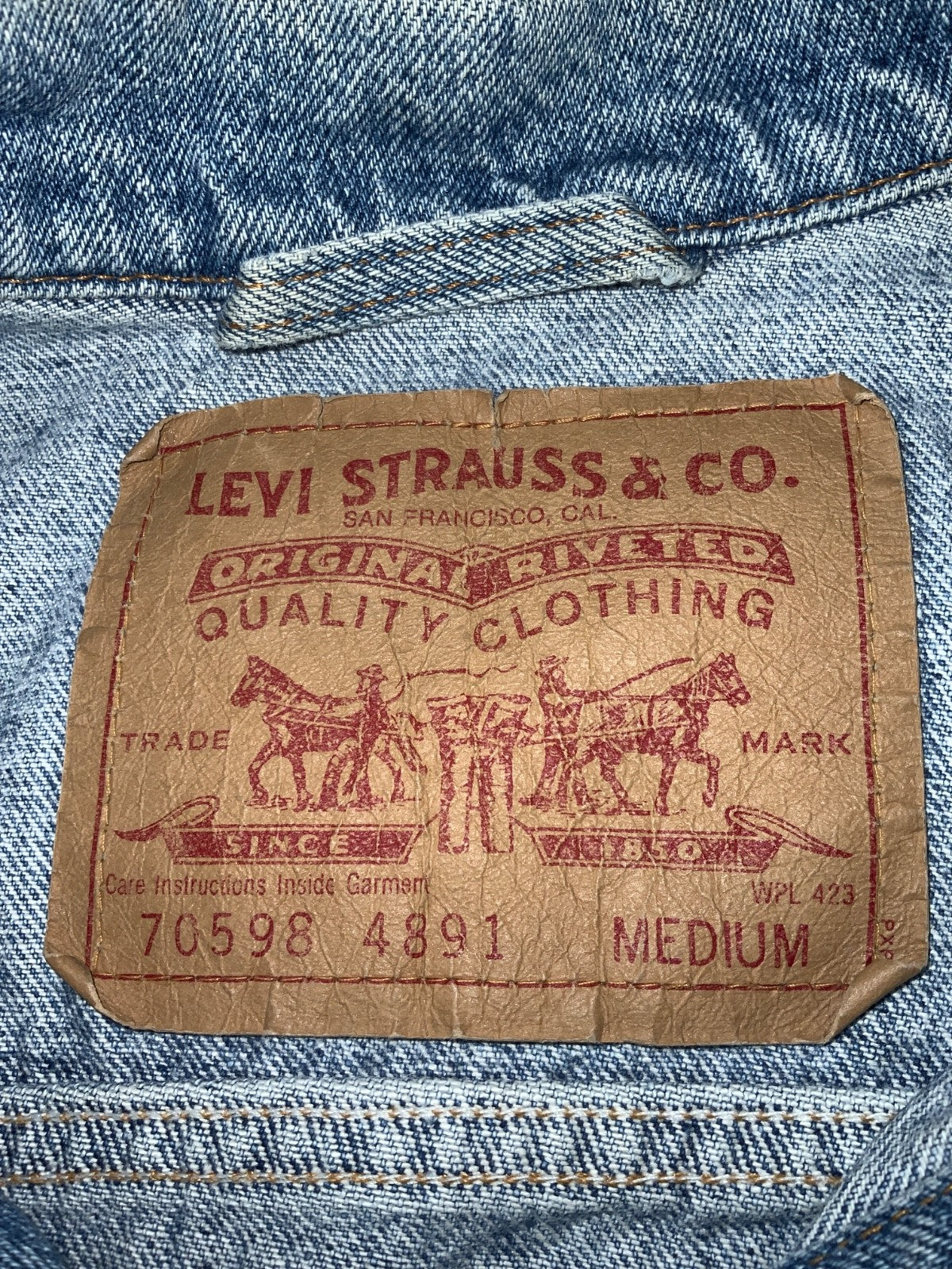 Vintage Levi’s Denim Jean Jacket Women's Medium Blue Medium Wash 90s