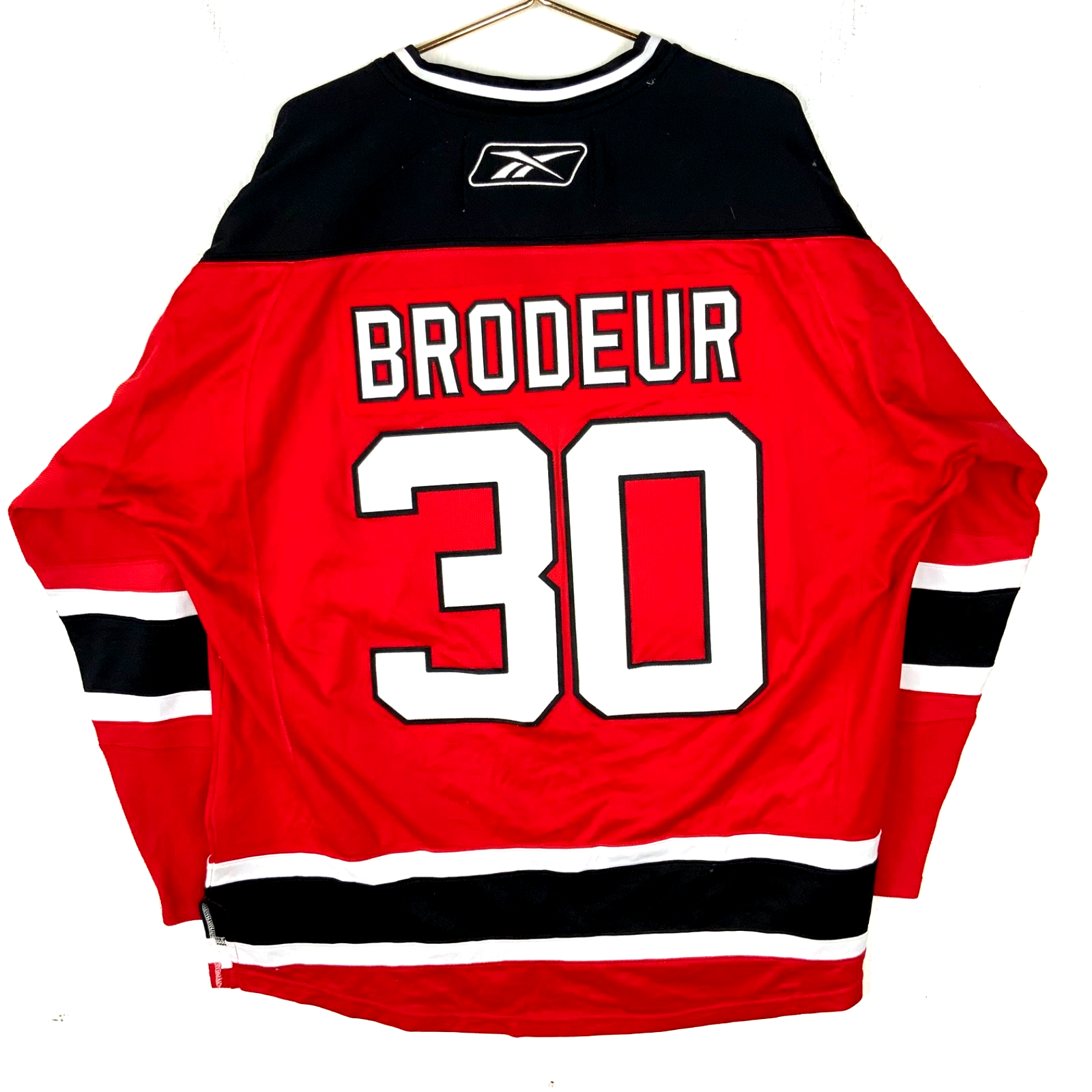 Vintage New Jersey Devils Jersey 2XL Reebok Martin Brodeur Red Nhl Autographed
