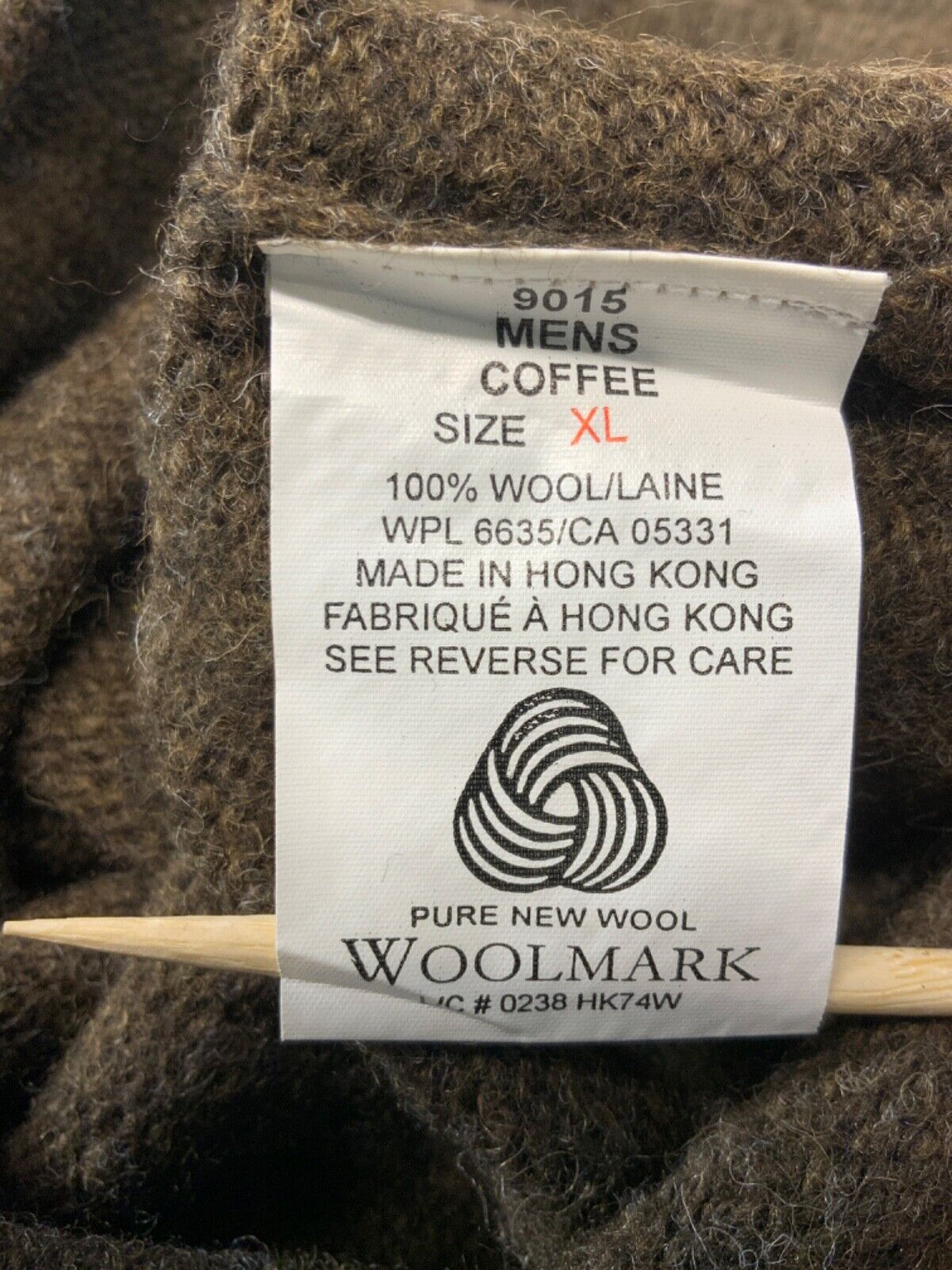 Vintage Woolrich Knit Wool Sweater XL Brown 1/4 Zip 90s