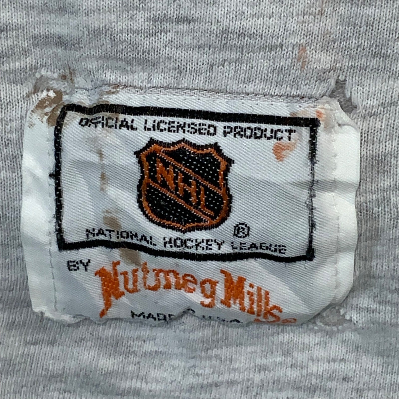 Vintage Anaheim Mighty Ducks Nutmeg T-Shirt Large Made Usa Nhl Breakthrough 90s