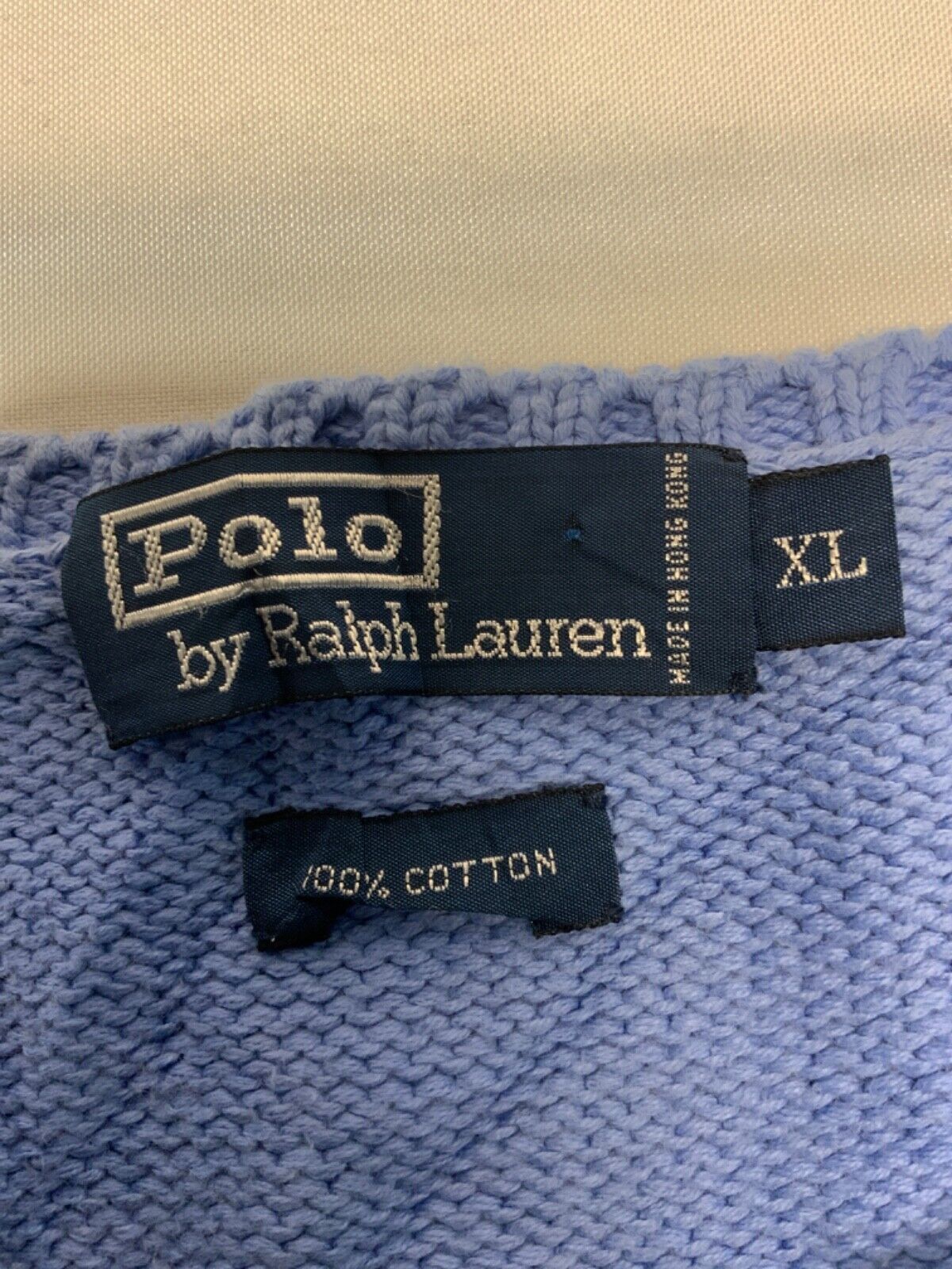 Vintage Polo Ralph Lauren Knit Sweater Vest XL Purple V-neck