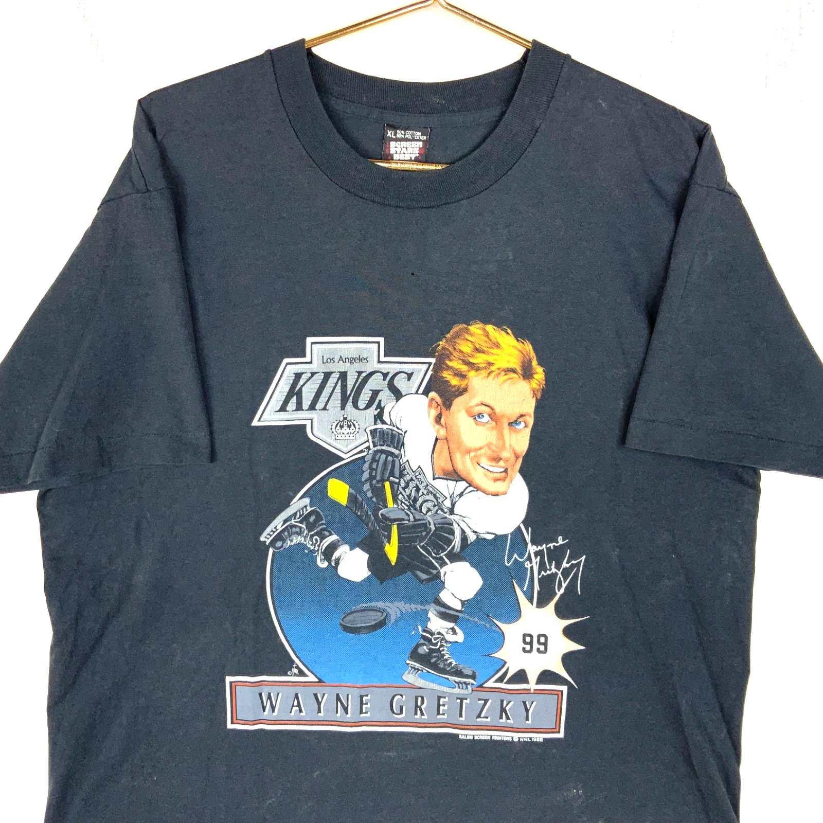 Vintage Los Angeles Kings T-shirt XL Single Stitch Nhl 1988 Wayne Gretzky 80s
