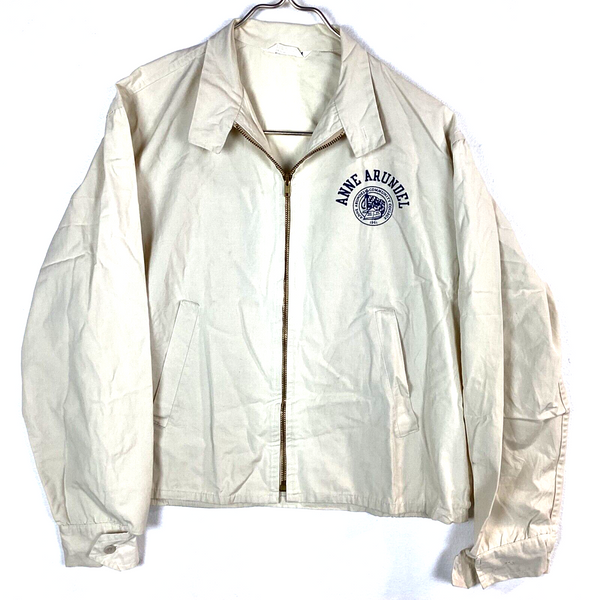 Vintage 1960s Champion Harrington Jacket Size Medium White Full Zip