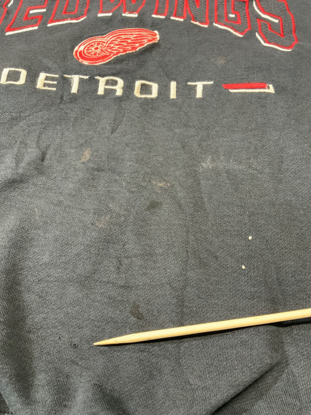 Vintage Detroit Red Wings Sweatshirt Large Black Nhl
