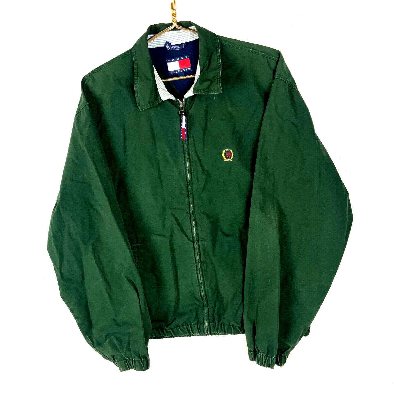 Vintage Tommy Hilfiger Harrington Jacket Medium Green Full Zip 90s