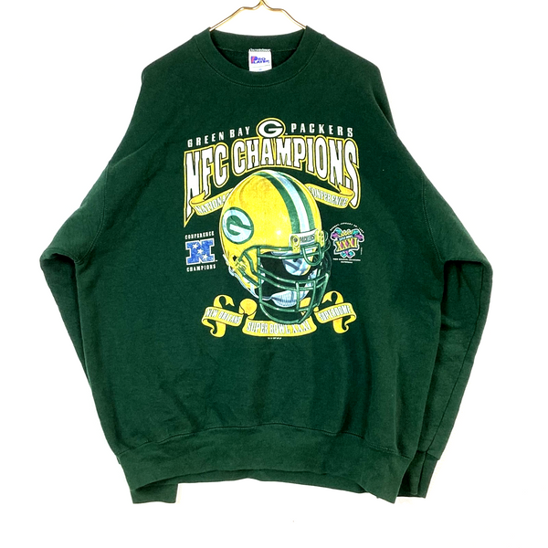 Vintage Green Bay Packers ProPlayer Sweatshirt Crewneck Size 2XL Green Nfl