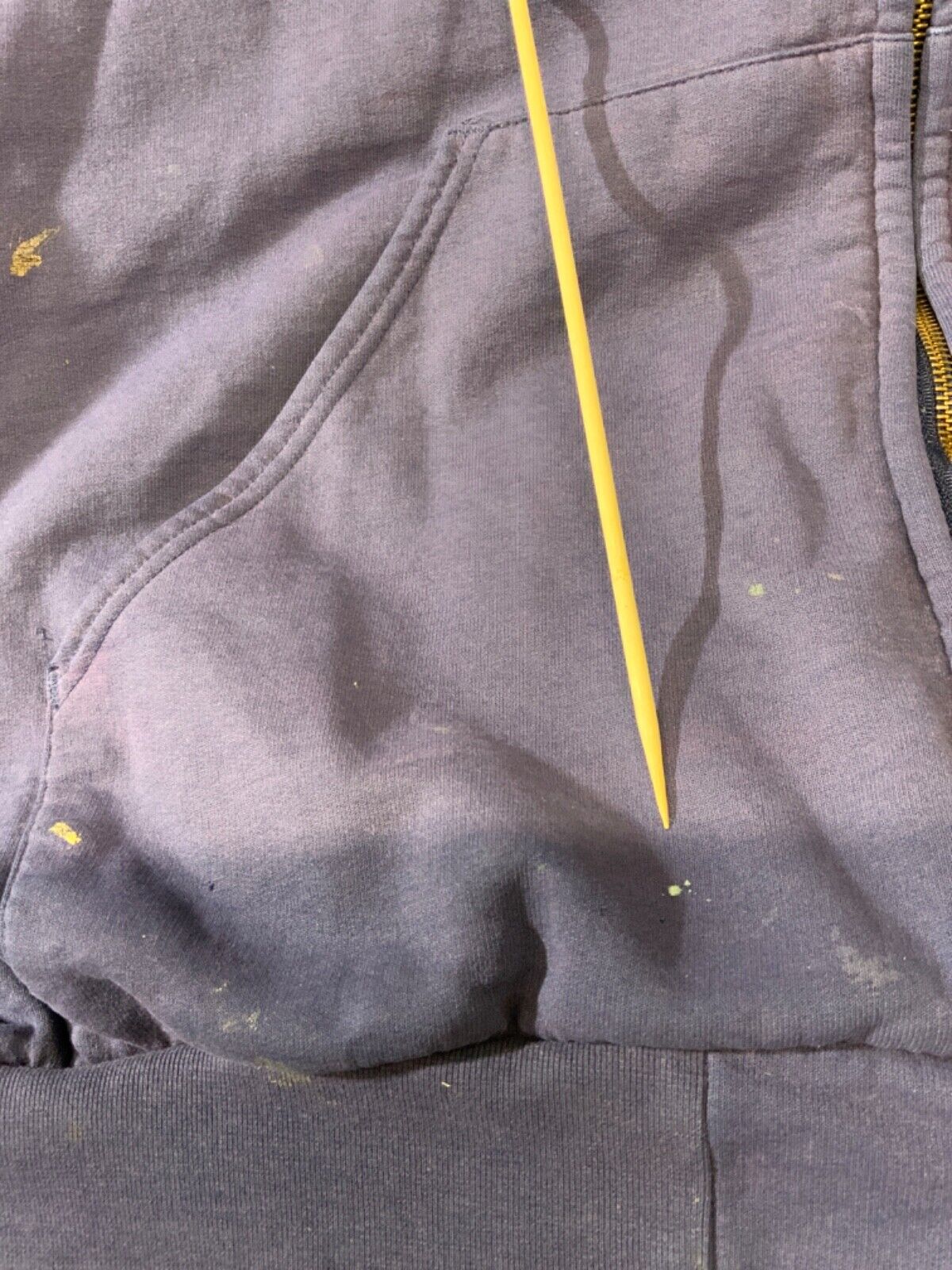 Vintage Carhartt Active Lined Sweatshirt Hoodie Jacket 3XL Tall Blue Workwear