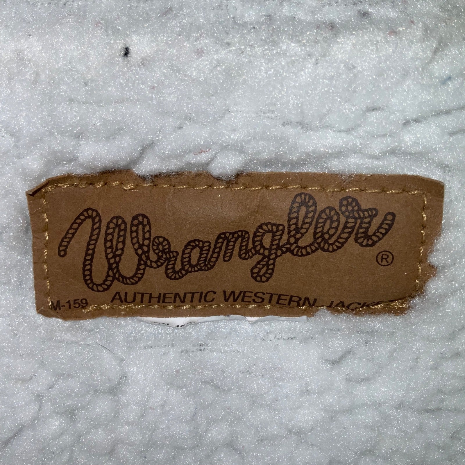 Vintage Wrangler Western 1980s Denim Jean Jacket Large Button Up Sherpa Lined