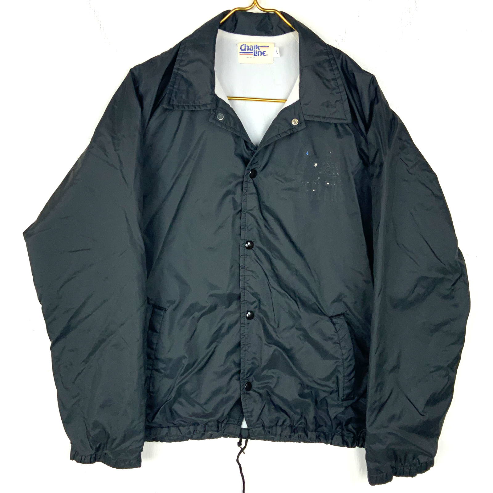 Vintage Pittsburgh Steelers Windbreaker Jacket Large Lined Snap Button Nfl 1980s