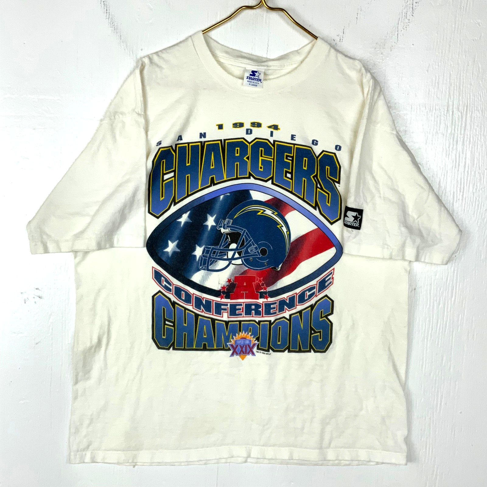 Vintage San Diego Chargers Starter T-Shirt XL Nfl 1994 Conference Champs 90s