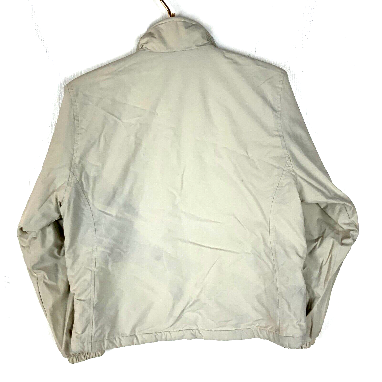 Vintage Woolrich Women's Jacket Small Beige Full Zip Fleece Lined 90s