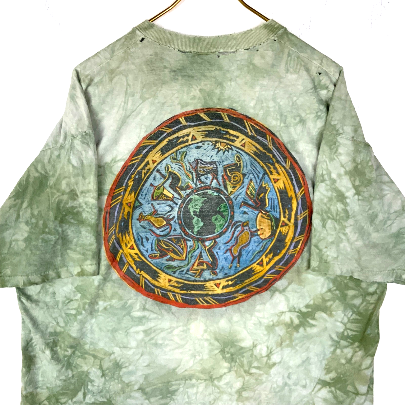 Vintage Planet Drum By Mickey Hart T-Shirt XL Liquid Blue Tie-Dye 1997 Music 90s