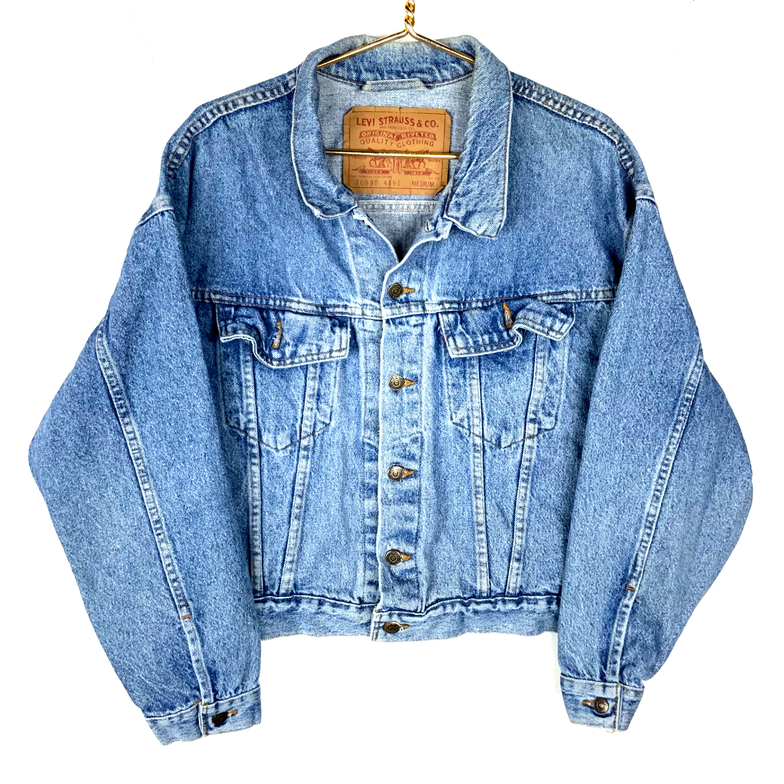 Vintage Levi’s Denim Jean Jacket Women's Medium Blue Medium Wash 90s