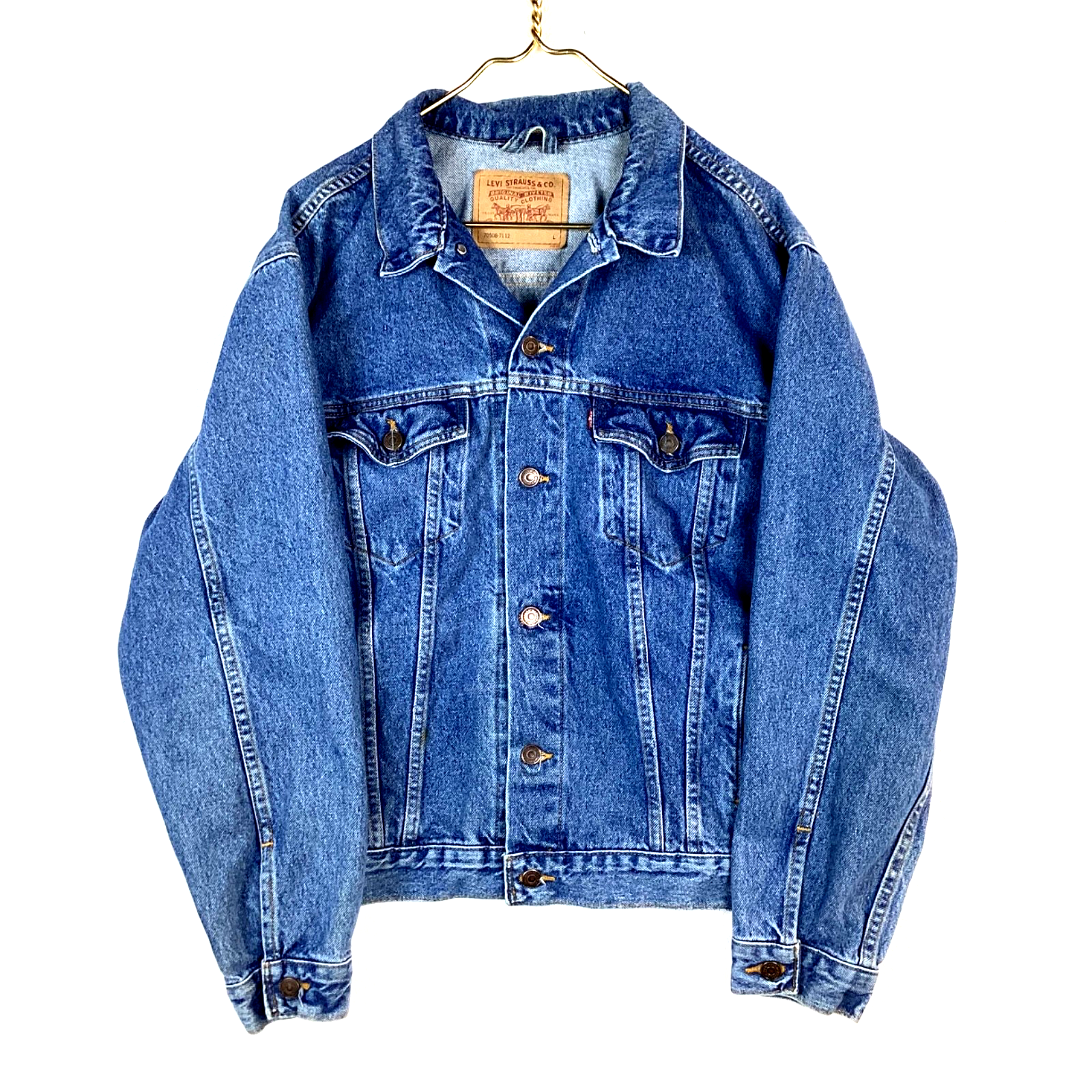 Vintage Levi’s Denim Jean Jacket Size Large Blue Button Up