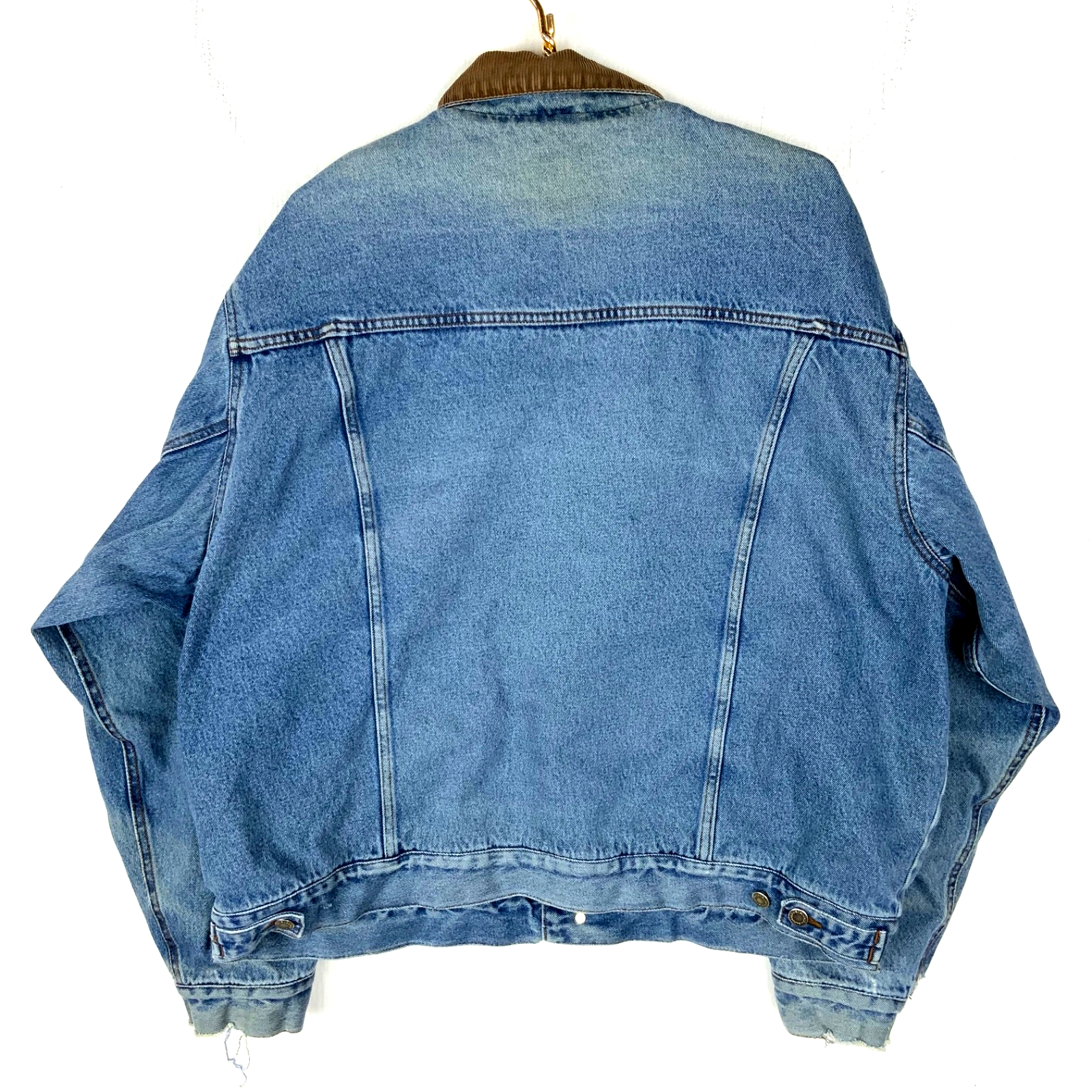 Vintage Wrangler Hero Denim Jean Jacket 2XL Blue Medium Wash Blanket Lined