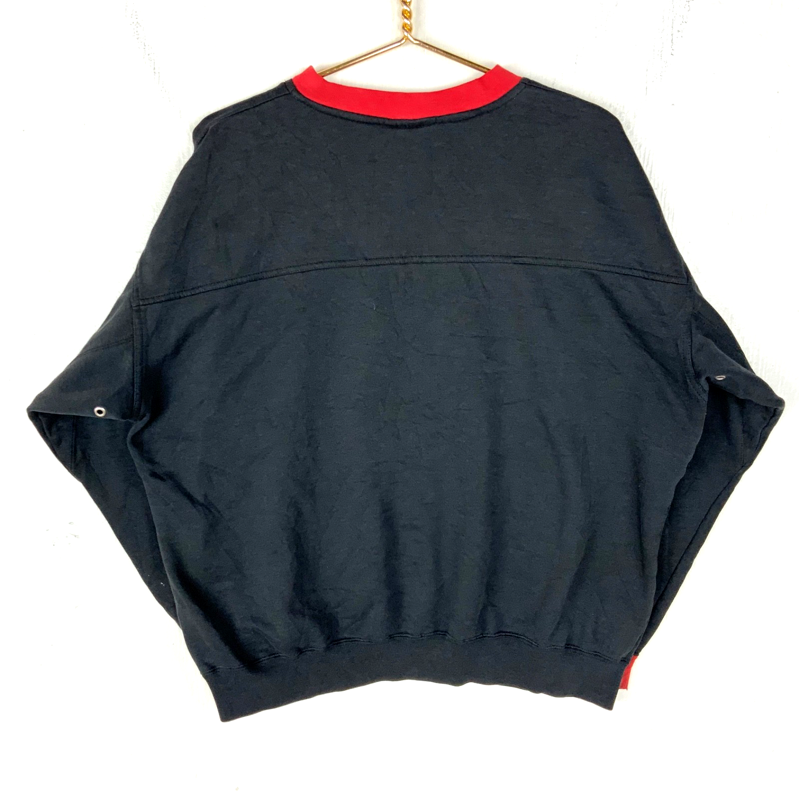 Vintage Detroit Red Wings Sweatshirt Large Black Nhl