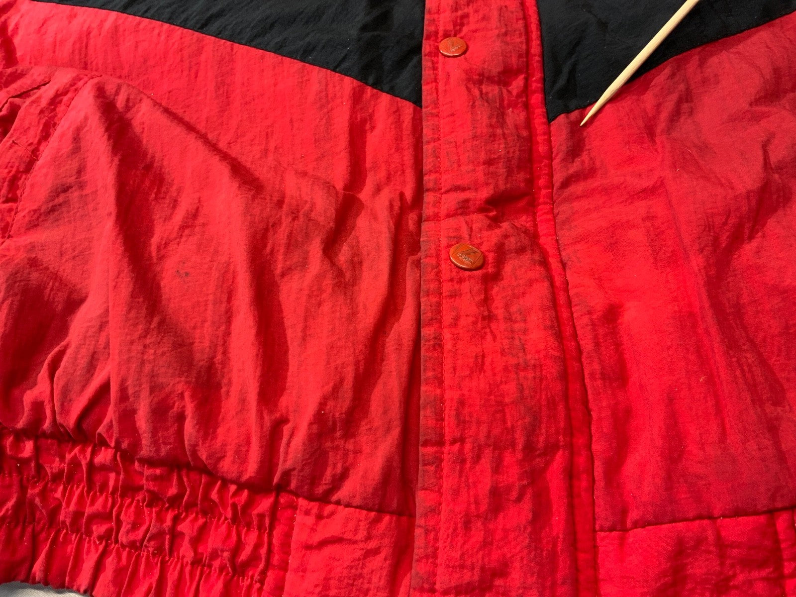 Vintage Wisconsin Badgers Logo 7 Puffer Jacket XL Red Ncaa Full Zip 90s