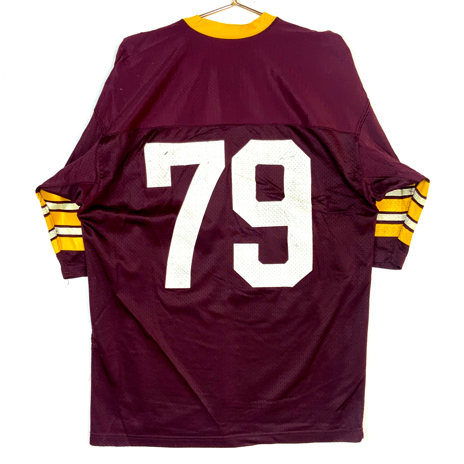 Vintage 1980s Champion Football Jersey Large #79 Burgundy Made In Usa
