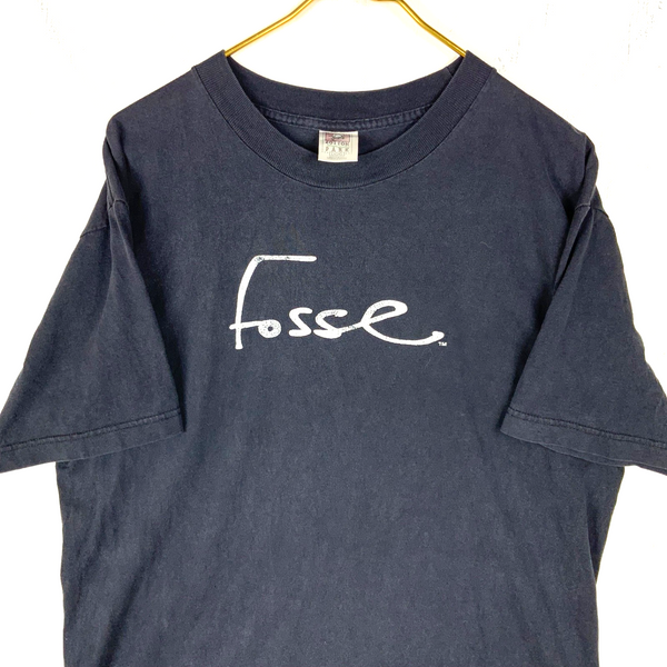 Vintage Bob Fosse T-Shirt Large Black Double Sided Dance Cabaret Hat Y2K