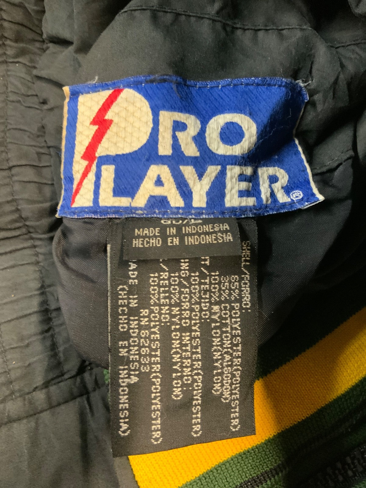 Vintage Green Bay Packers Proplayer Puffer Jacket Large Green Nfl Reversible