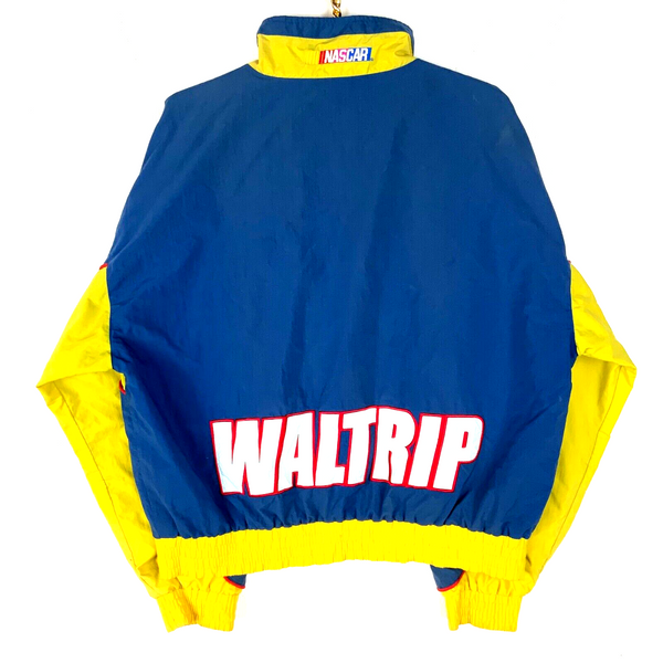 Vintage Nascar Windbreaker Jacket XL Blue Full Zip Chase Michael Waltrip