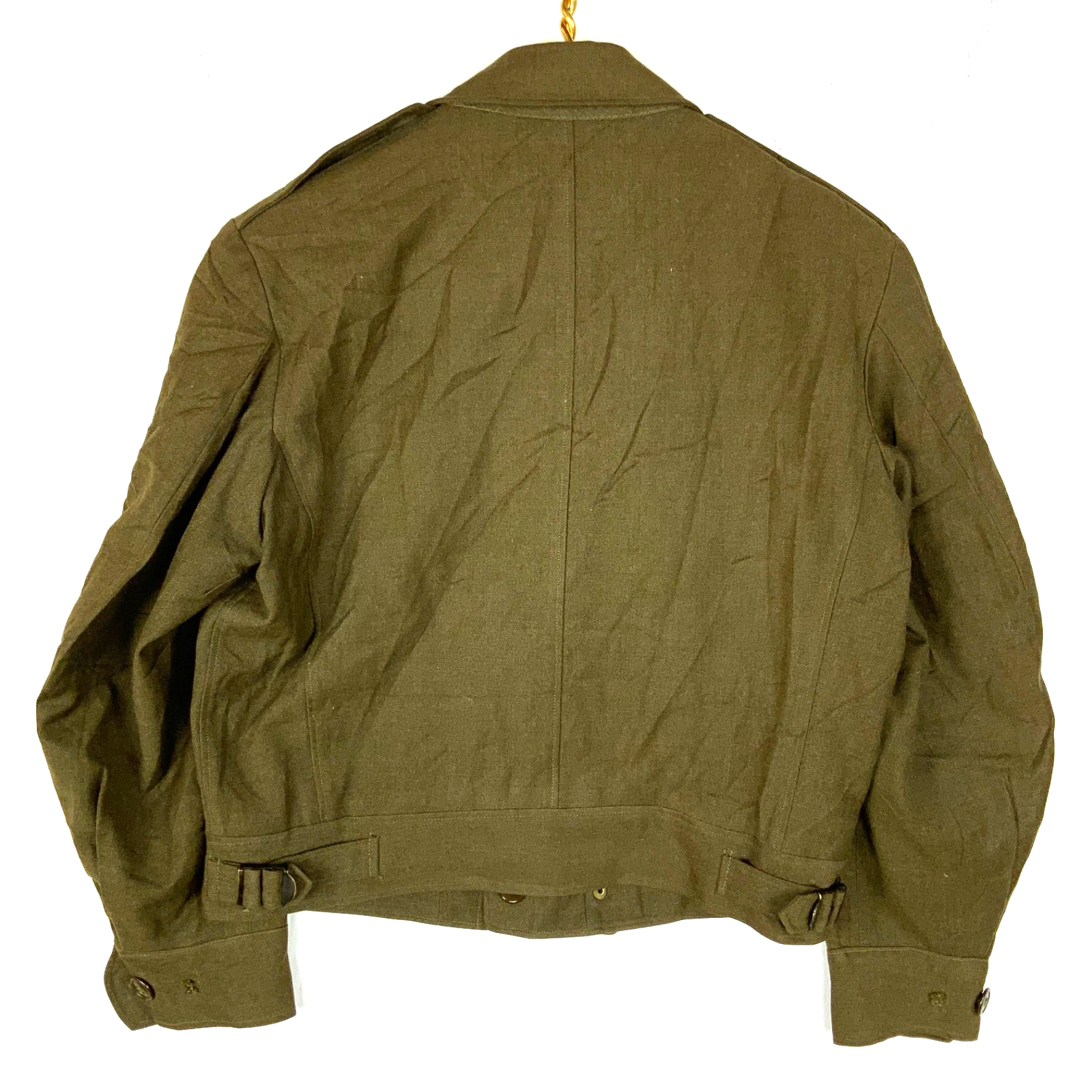 Vintage Us Army Wool Jacket Size 38s Brown Button Up Vietnam Era Ww2 1948