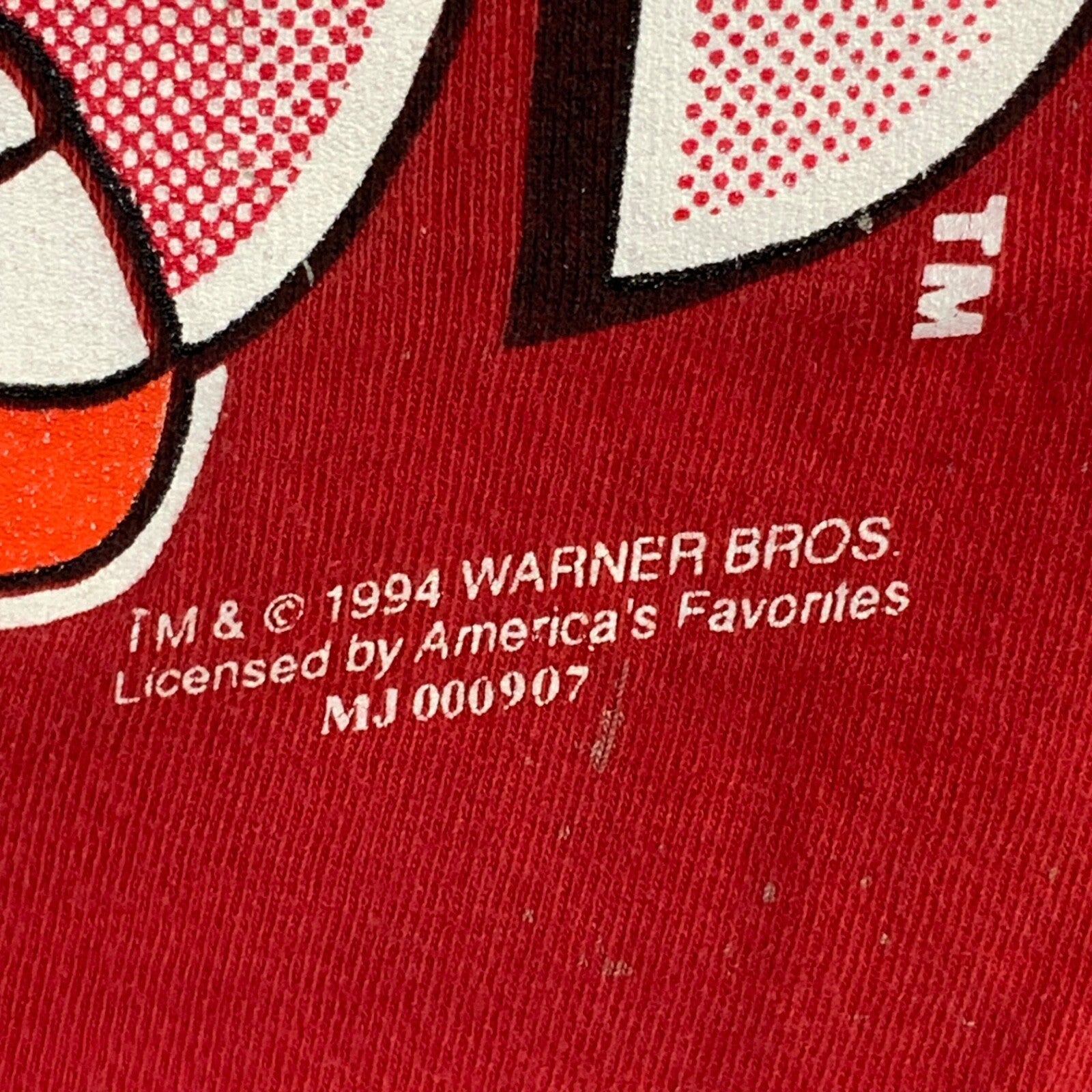 Vintage Chicago Bulls Looney Tunes T-shirt 2XL Nba 1994 Taz Wile E Coyote 1990s