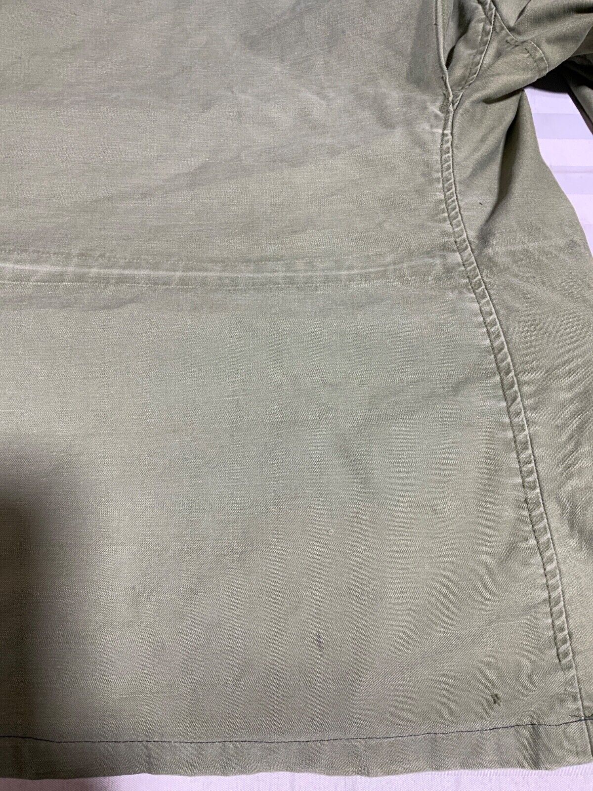 Vintage Military Og-107 Jacket Medium Green Full Zip Distressed Vietnam Era 60s